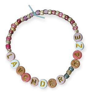 Taylor Swift Eras Tour stretchy handmade friendship bracelet. Lavender Haze